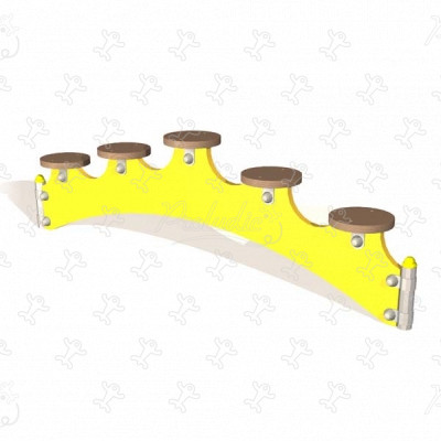 Balančné schodíky J12 detské ihriská senzorické a didaktické herné zariadenia gymludic® trail & balancing modules obrázok 3d