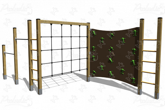 J1605 detské ihriská zariadenia pre rovnováhu a lezenie zariadenia pre rovnováhu a lezenie obrázok 3d