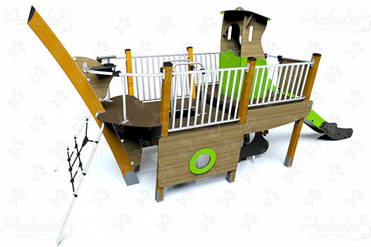 Rybárska loď - Kuter J1958 detské ihriská tematické herné zariadenia aquatica obrázok 3d