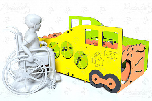 Vagón  s hrami J2694 detské ihriská tematické herné zariadenia city obrázok 3d