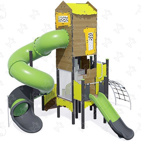 Dobrodružná veža J2698-P® detské ihriská tematické herné zariadenia adventure obrázok 3d