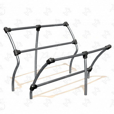 Lavička "sed-stoj" J2825 mestský mobiliár vonkajší nábytok, oplotenie a brány & doplnkové vybavenie mobiliár (lavičky, odpadkové koše, prístrešky) obrázok 3d