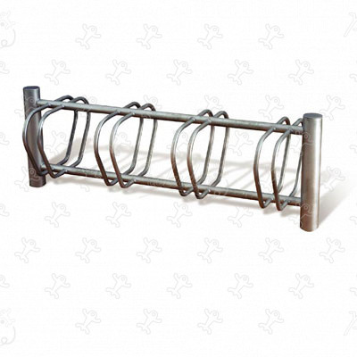 Stojan na bicykle J2830 mestský mobiliár vonkajší nábytok, oplotenie a brány & doplnkové vybavenie mobiliár (lavičky, odpadkové koše, prístrešky) obrázok 3d