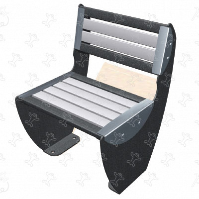 Kreslo s operadlom J2872 mestský mobiliár vonkajší nábytok, oplotenie a brány & doplnkové vybavenie mobiliár (lavičky, odpadkové koše, prístrešky) obrázok 3d