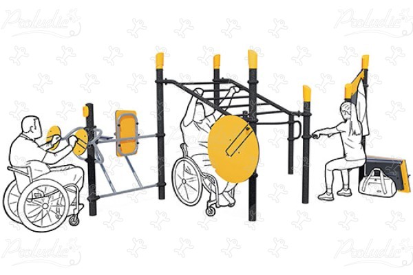 Zábavno-športová atrakcia - inkluzívna J37101® Šport a fitnes acti’fun acti’fit obrázok 3d