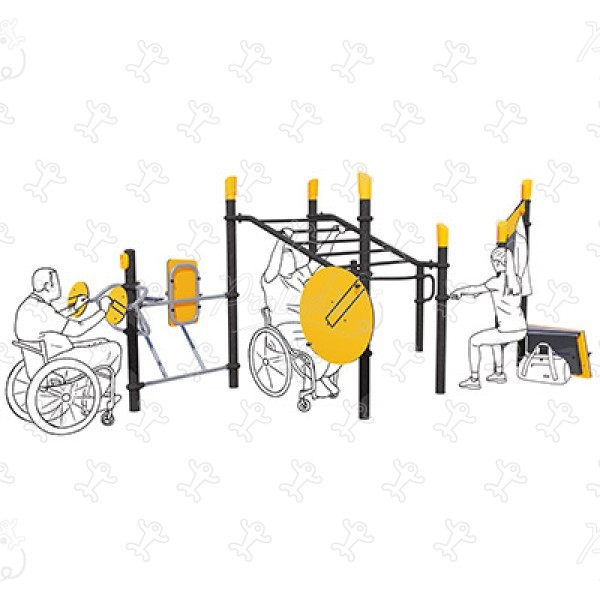 Zábavno-športová atrakcia - inkluzívna J37101® Šport a fitnes acti’fun acti’fit obrázok 3d