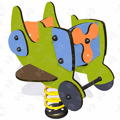 Lietadielko J3961® detské ihriská dynamické herné zariadenia pružinové herné zariadenia obrázok 3d