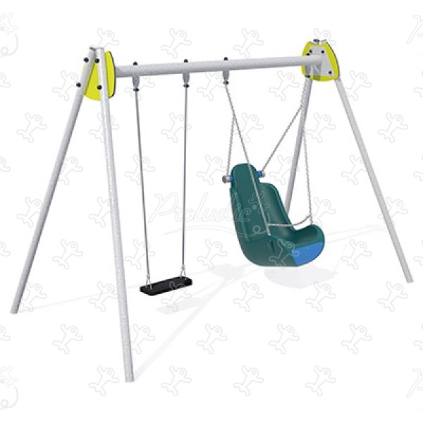 1 klasik, 1 inkluzívny sedák J439 detské ihriská klasické herné zariadenia závesné hojdačky obrázok 3d