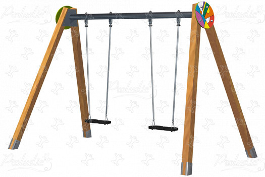 2 klasické sedáky J450-GG detské ihriská grafic games povrchová úprava grafic obrázok 3d