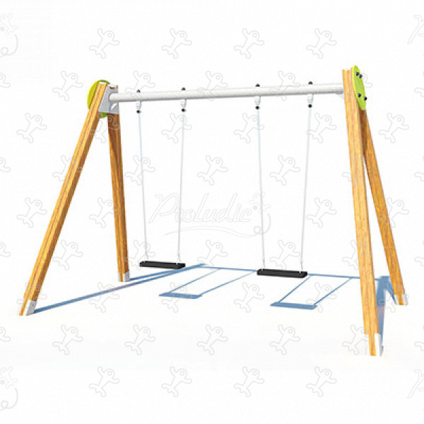 2 klasické sedáky J450 detské ihriská klasické herné zariadenia závesné hojdačky obrázok 3d