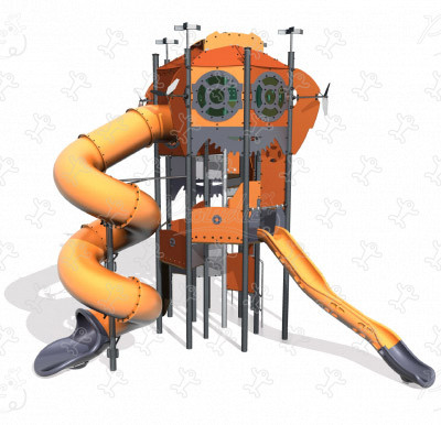 Veľká veža J47101-P detské ihriská tematické herné zariadenia metropolis obrázok 3d