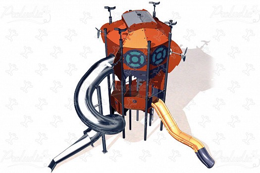 Veľká veža J47101 detské ihriská tematické herné zariadenia metropolis obrázok 3d