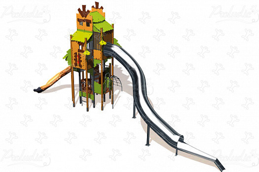 Veľká vyhliadková veža J47201 detské ihriská tematické herné zariadenia adventure obrázok 3d