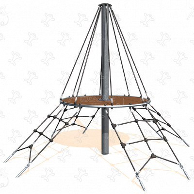 Malá pyramída J4815 detské ihriská zariadenia pre rovnováhu a lezenie rope structures obrázok 3d