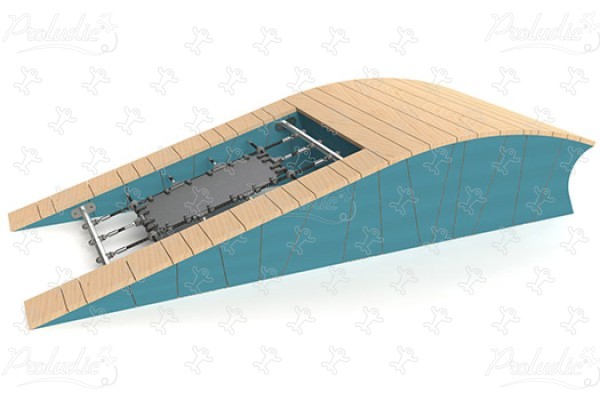 Vlna s Hamakou J49128® detské ihriská sustainable natural wood equipment boats and seascapes obrázok 3d