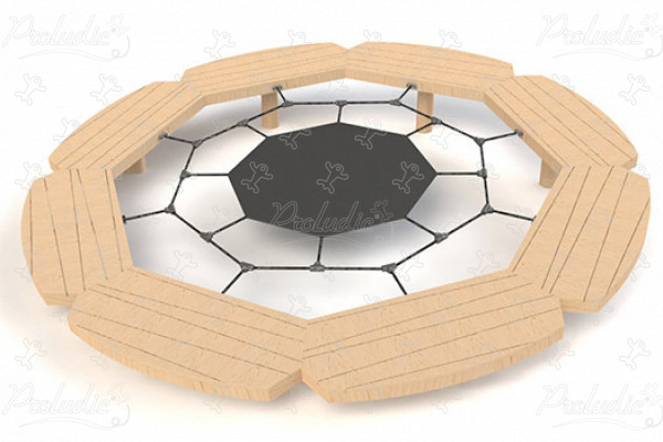 Kvet - trampolína J49130® detské ihriská sustainable natural wood equipment zariadenia na lezenie obrázok 3d