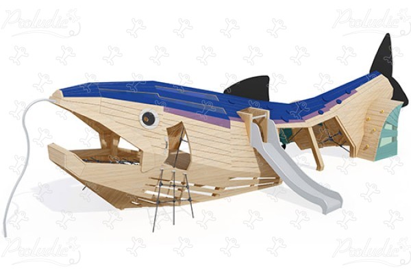 Losos J49149® detské ihriská sustainable natural wood equipment boats and seascapes obrázok 3d