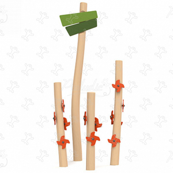 Veterný záhon J49154® detské ihriská sustainable natural wood equipment prekážkové cesty obrázok 3d