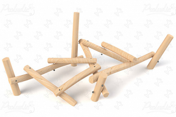 Mikado XL J49157 detské ihriská sustainable natural wood equipment zariadenia na lezenie obrázok 3d