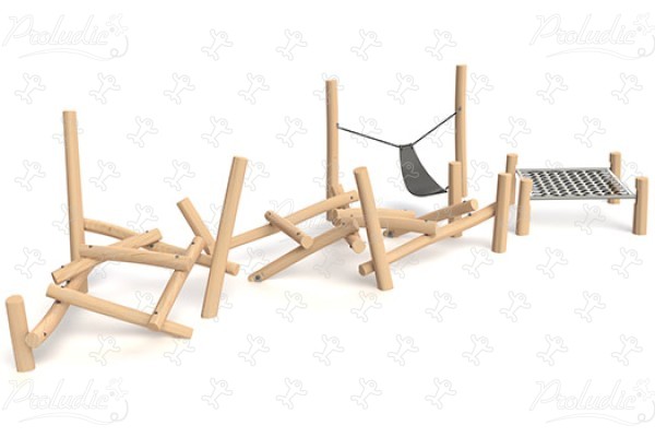 Parkur Mikado J49160 detské ihriská sustainable natural wood equipment zariadenia na lezenie obrázok 3d