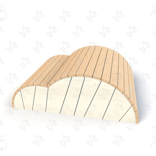 Obláčik J49165® detské ihriská sustainable natural wood equipment prekážkové cesty obrázok 3d