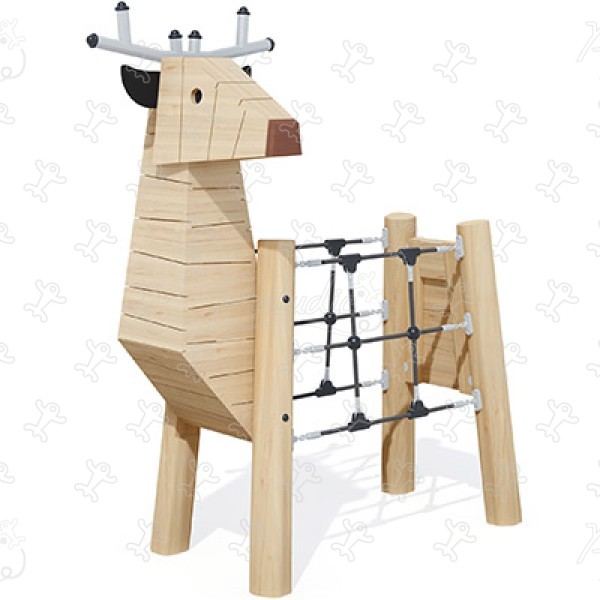 Malý jeleň J49168® detské ihriská sustainable natural wood equipment zvieratá obrázok 3d