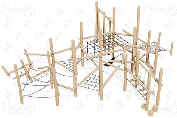 Mikado XXL J49195 detské ihriská sustainable natural wood equipment prekážkové cesty obrázok 3d