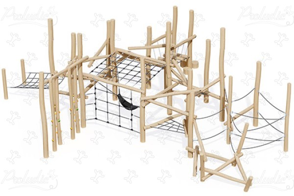 Mikado XXL J49195 detské ihriská sustainable natural wood equipment prekážkové cesty obrázok 3d