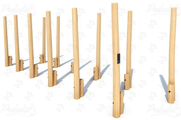 J4921 detské ihriská sustainable natural wood equipment prekážkové cesty obrázok 3d