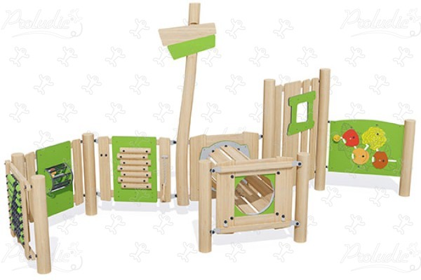 J49251® detské ihriská sustainable natural wood equipment multifunkčné zariadenia obrázok 3d