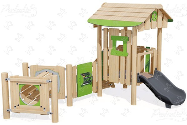 J49252® detské ihriská sustainable natural wood equipment multifunkčné zariadenia obrázok 3d