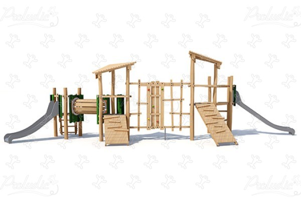 J4939-V detské ihriská sustainable natural wood equipment multifunkčné zariadenia obrázok 3d