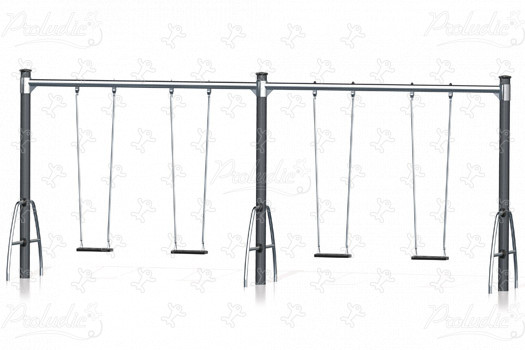 4 klasické sedáky J494 detské ihriská klasické herné zariadenia závesné hojdačky obrázok 3d