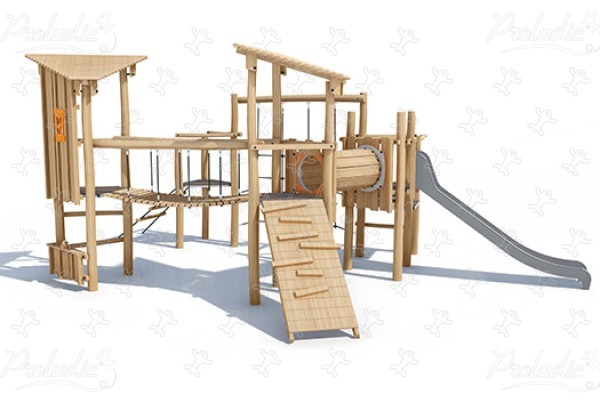 J4947 detské ihriská sustainable natural wood equipment multifunkčné zariadenia obrázok 3d