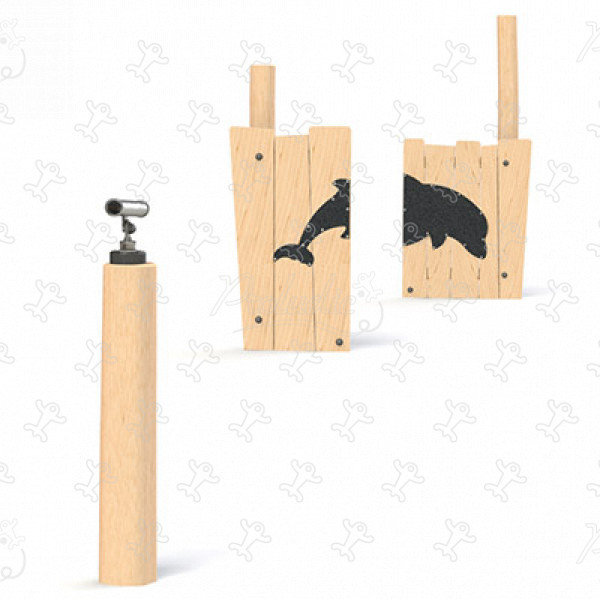 Anamorfóza delfín J4950® detské ihriská senzorické a didaktické herné zariadenia herné panely & zvukové a hudobné herné prvky obrázok 3d