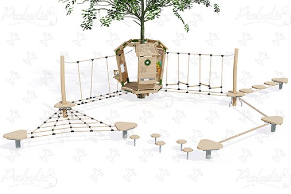 J49900® detské ihriská sustainable natural wood equipment arborea play® obrázok 3d