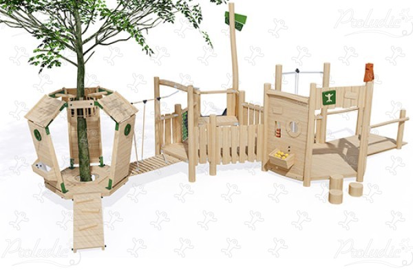 J49904® detské ihriská sustainable natural wood equipment arborea play® obrázok 3d