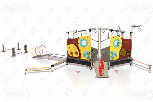 GymLudic J51000® detské ihriská senzorické a didaktické herné zariadenia gymludic® trail & balancing modules obrázok 3d
