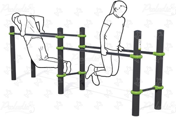 Bradlá dvojité J5228 Šport a fitnes acti’fun acti’street obrázok 3d