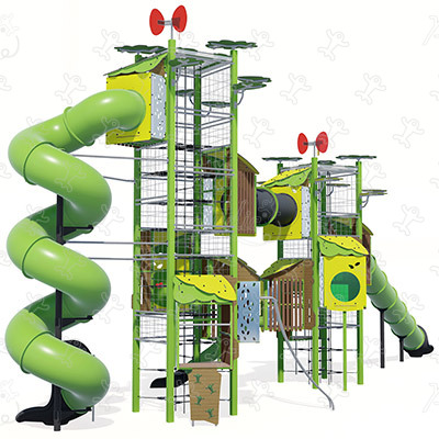 Dvojitá veža J56101 detské ihriská kanopé obrázok 3d