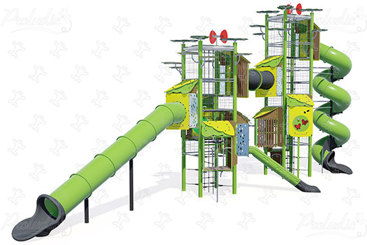 Dvojitá veža J56101 detské ihriská kanopé obrázok 3d