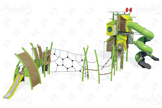 Veža  s preliezačkami J56102 detské ihriská kanopé obrázok 3d