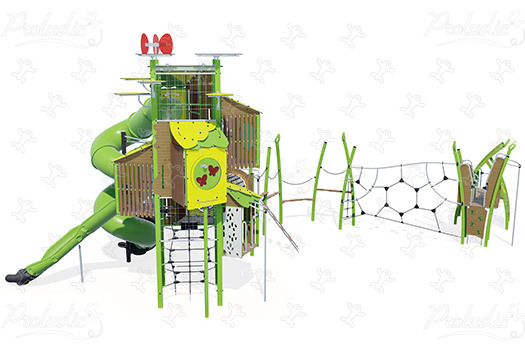 Veža  s preliezačkami J56102 detské ihriská kanopé obrázok 3d