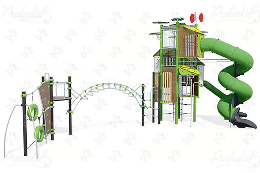 Veža a Ixo zostava J56104 detské ihriská kanopé obrázok 3d