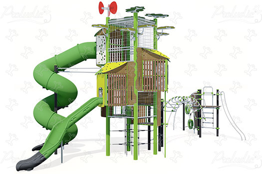 Veža a Ixo zostava J56104 detské ihriská kanopé obrázok 3d
