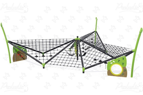 J57008 detské ihriská zariadenia pre rovnováhu a lezenie rope structures obrázok 3d