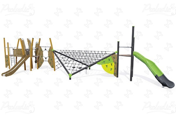 J57012-C detské ihriská zariadenia pre rovnováhu a lezenie rope structures obrázok 3d