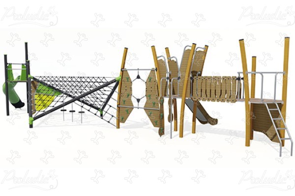 J57012-C detské ihriská zariadenia pre rovnováhu a lezenie rope structures obrázok 3d