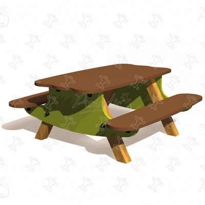 Detský piknik stôl J605 mestský mobiliár vonkajší nábytok, oplotenie a brány & doplnkové vybavenie mobiliár (lavičky, odpadkové koše, prístrešky) obrázok 3d