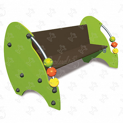 Detská lavička J607 mestský mobiliár vonkajší nábytok, oplotenie a brány & doplnkové vybavenie mobiliár (lavičky, odpadkové koše, prístrešky) obrázok 3d